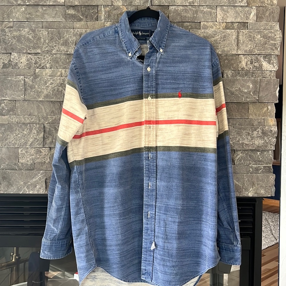 Vintage Polo Ralph Lauren Denim Long Sleeve Shirt